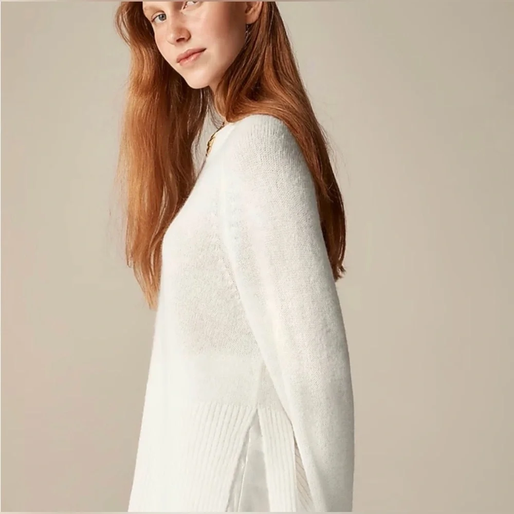 J.Crew High Rib Pullover Sweater in Wool Blend, Size S